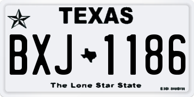 TX license plate BXJ1186