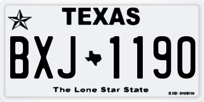 TX license plate BXJ1190