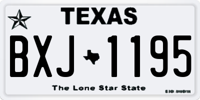 TX license plate BXJ1195