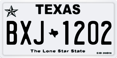 TX license plate BXJ1202