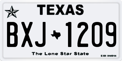 TX license plate BXJ1209