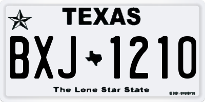 TX license plate BXJ1210