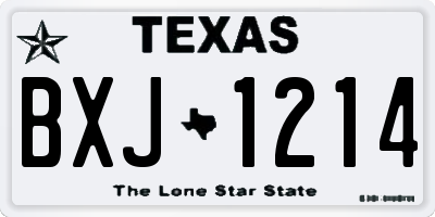 TX license plate BXJ1214