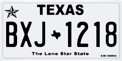 TX license plate BXJ1218