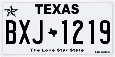 TX license plate BXJ1219