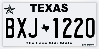 TX license plate BXJ1220