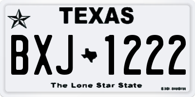 TX license plate BXJ1222