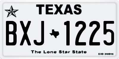TX license plate BXJ1225