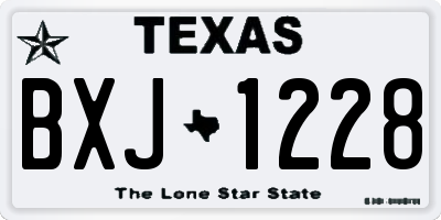 TX license plate BXJ1228