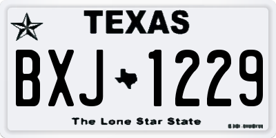TX license plate BXJ1229
