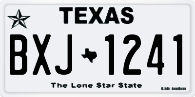 TX license plate BXJ1241