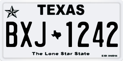 TX license plate BXJ1242