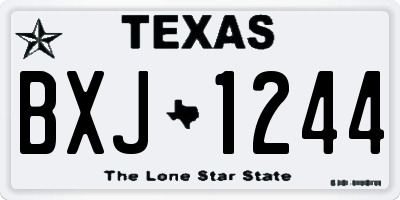 TX license plate BXJ1244