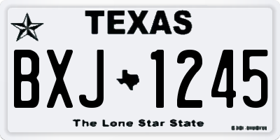 TX license plate BXJ1245