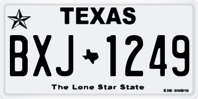 TX license plate BXJ1249