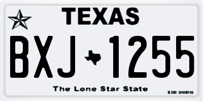 TX license plate BXJ1255