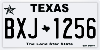 TX license plate BXJ1256