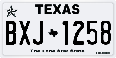 TX license plate BXJ1258