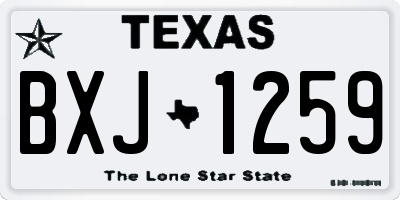 TX license plate BXJ1259