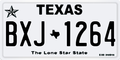 TX license plate BXJ1264