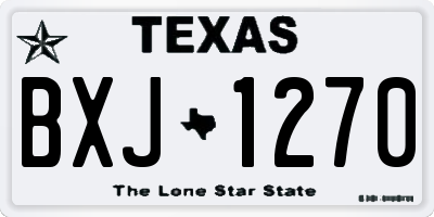 TX license plate BXJ1270
