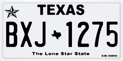 TX license plate BXJ1275