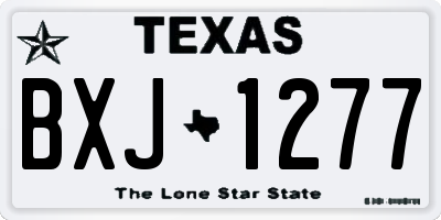 TX license plate BXJ1277