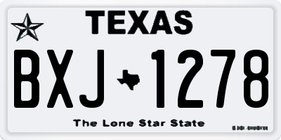 TX license plate BXJ1278