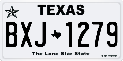 TX license plate BXJ1279