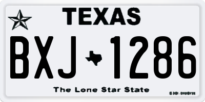 TX license plate BXJ1286