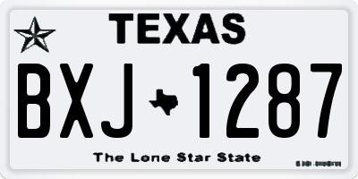 TX license plate BXJ1287