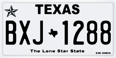 TX license plate BXJ1288