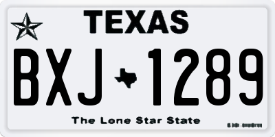TX license plate BXJ1289