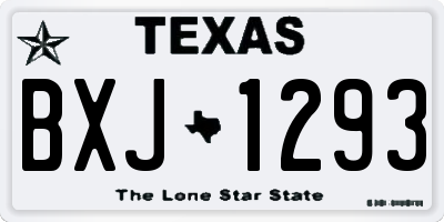 TX license plate BXJ1293