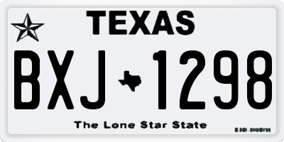 TX license plate BXJ1298