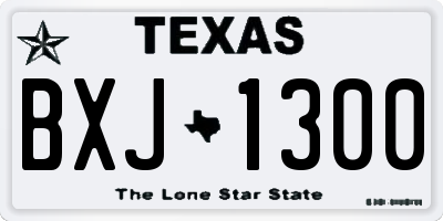 TX license plate BXJ1300