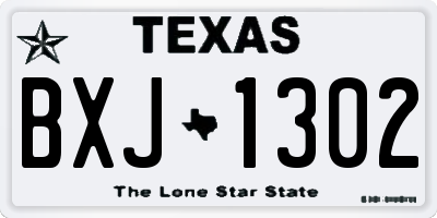 TX license plate BXJ1302