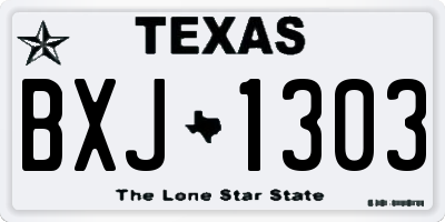 TX license plate BXJ1303
