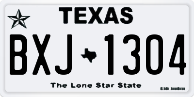 TX license plate BXJ1304
