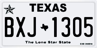 TX license plate BXJ1305
