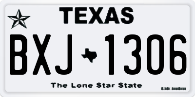 TX license plate BXJ1306