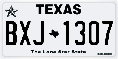 TX license plate BXJ1307