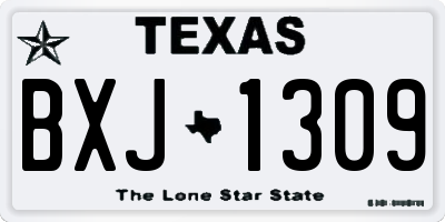 TX license plate BXJ1309