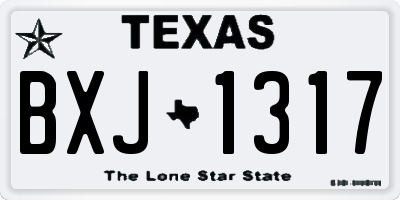 TX license plate BXJ1317