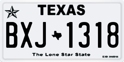 TX license plate BXJ1318