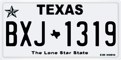 TX license plate BXJ1319