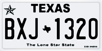 TX license plate BXJ1320