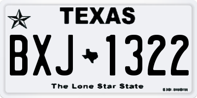 TX license plate BXJ1322
