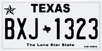 TX license plate BXJ1323