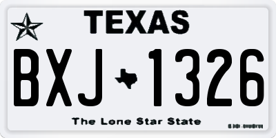 TX license plate BXJ1326